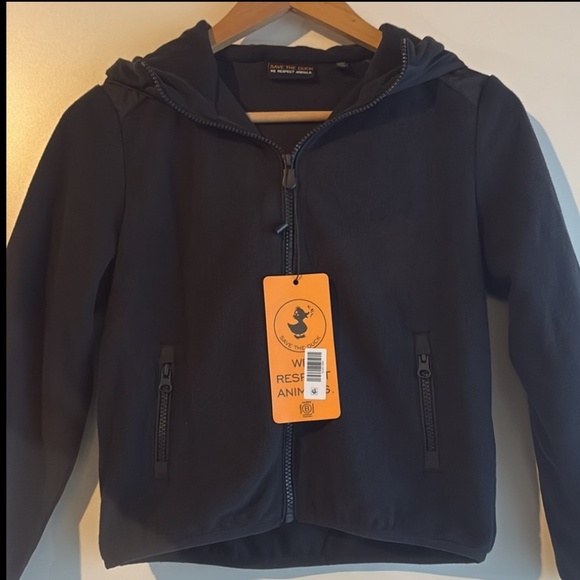 Save The Duck Kids' Neville Water Resistant Fleece Hoodie NWT - Picture 4 of 6